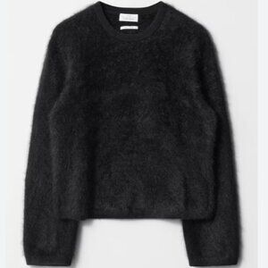 New With Tags, & Other Stories Brushed Cashmere Sweater, Black, XS